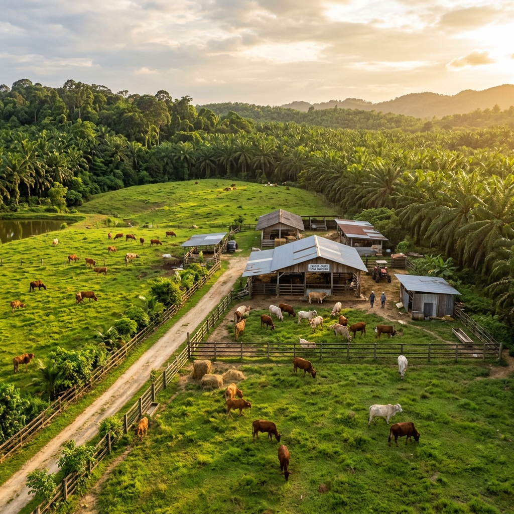 Pembekal lembu korban Kuala Lumpur dan Selangor - Pemandangan ladang ternakan 3 ekar Kuala Selangor